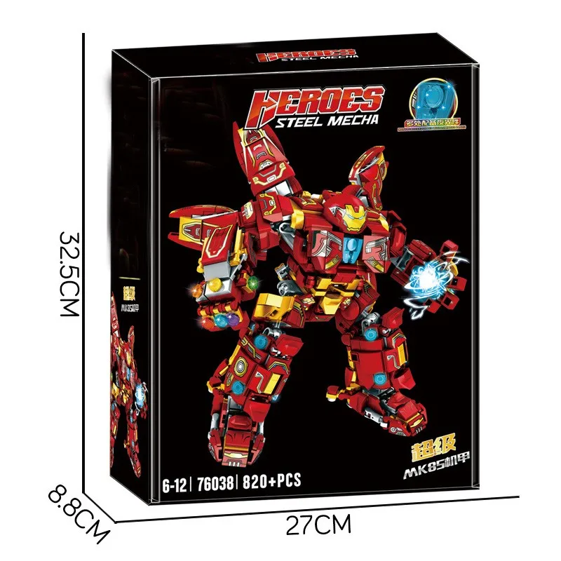 

2021 New War Super Iron Armor Robot Building Blocks Military Heroes Mecha Man Figures Weapon Bricks Toys Children Hero