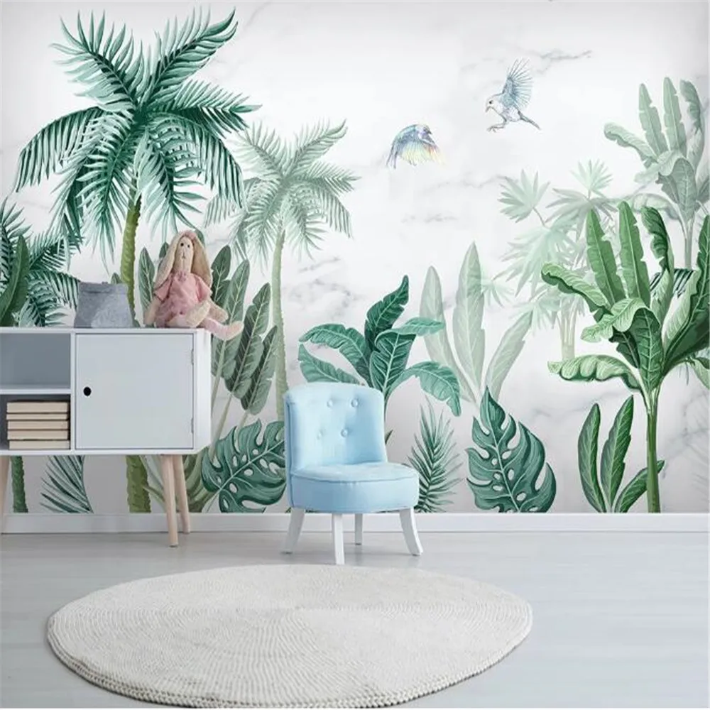 

Milofi средневековая ручная роспись тропический дождь лес растение пейзаж фоновая стена