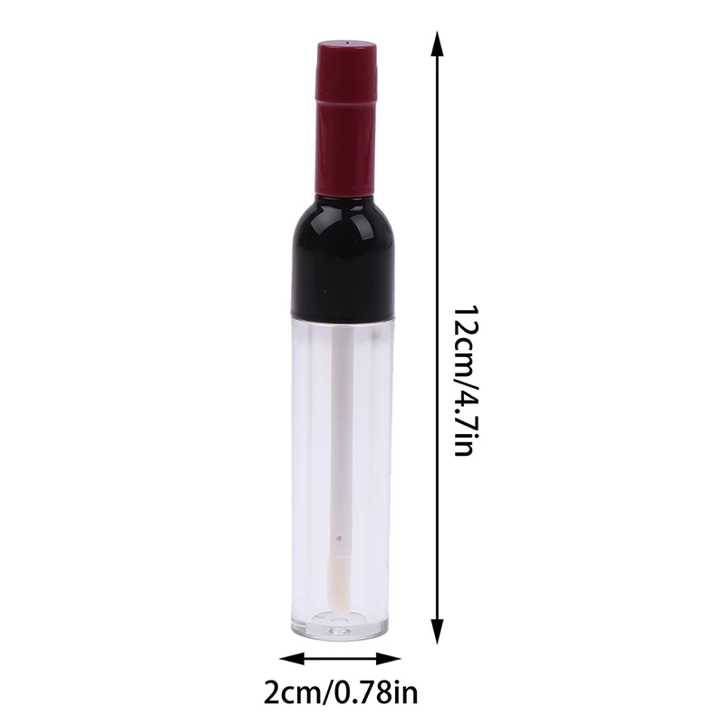 

Empty Wine Shaped Lip Gloss Tube Lipstick Tubes Reffilable Bottle Cosmetic Packaging Container Silver/Red wine /Red/Pink