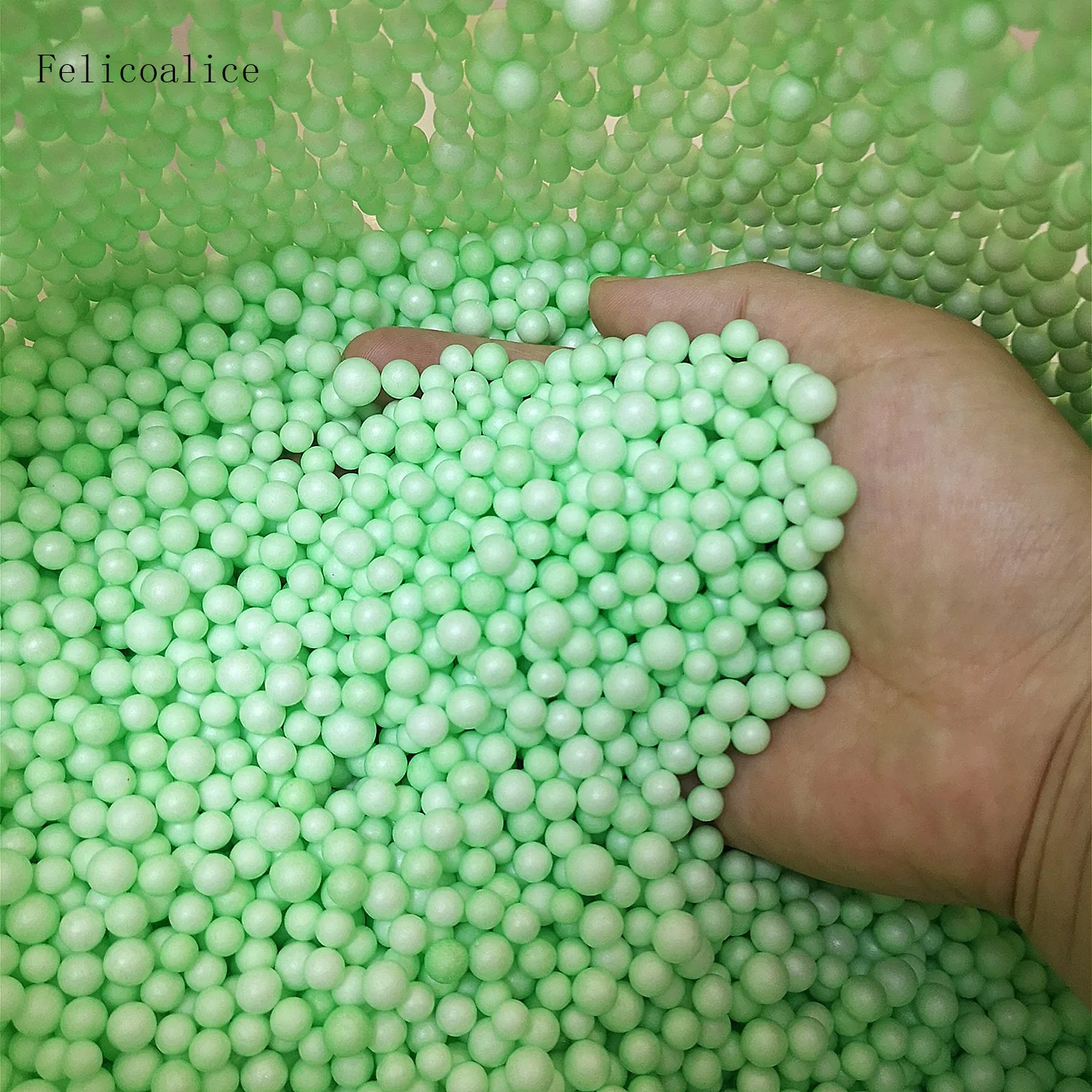 

10g 4000pcs Light Green Polystyrene Styrofoam Filler Foam Mini Seed Beads Balls For Jewelry Making Diy Gift Accessories 6-8mm