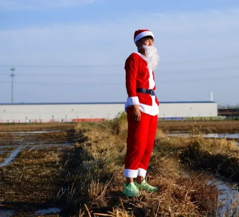 

Christmas Santa Claus Costume Cosplay Santa Claus Clothes Fancy Dress In Christmas Clothes 5pcs/Top + pants + hat + beard + belt