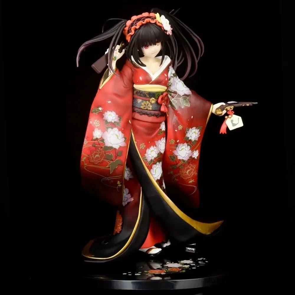 

23cm KDcolle Date A Live Anime Figure Tokisaki Kurumi Alluring Kimono Action Figure Kurumi Tokisaki Figurine Model Toys