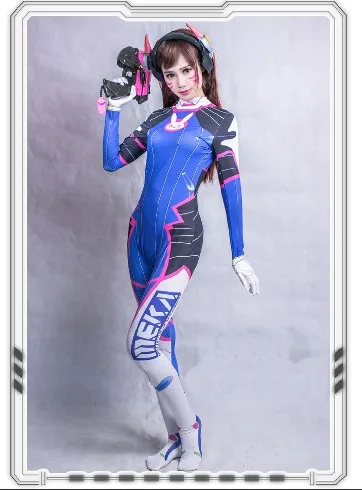 

Полный набор D.VA Косплей Костюм пистолет гарнитура доспехи 3D принт классический скин боди Хэллоуин косплей два зентай дети и взрослые