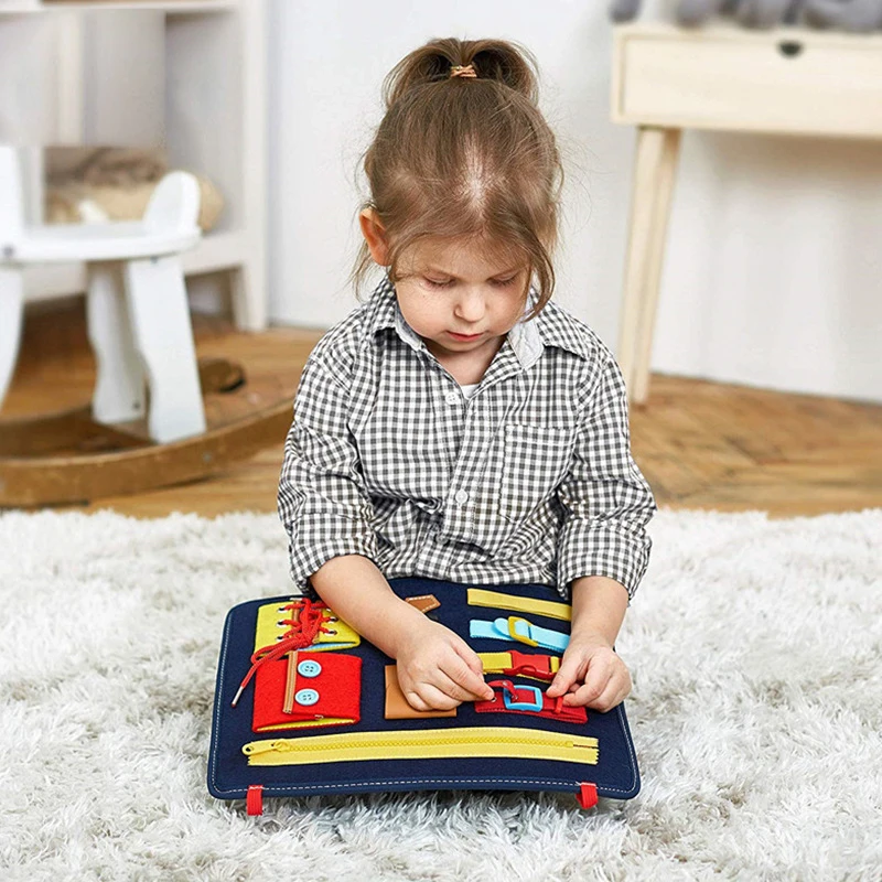 

2021 Montessori Toys Early Educational Fine Motor Training Self-care Ability Toddler Game Preschool Kids Toy for Girls Boys