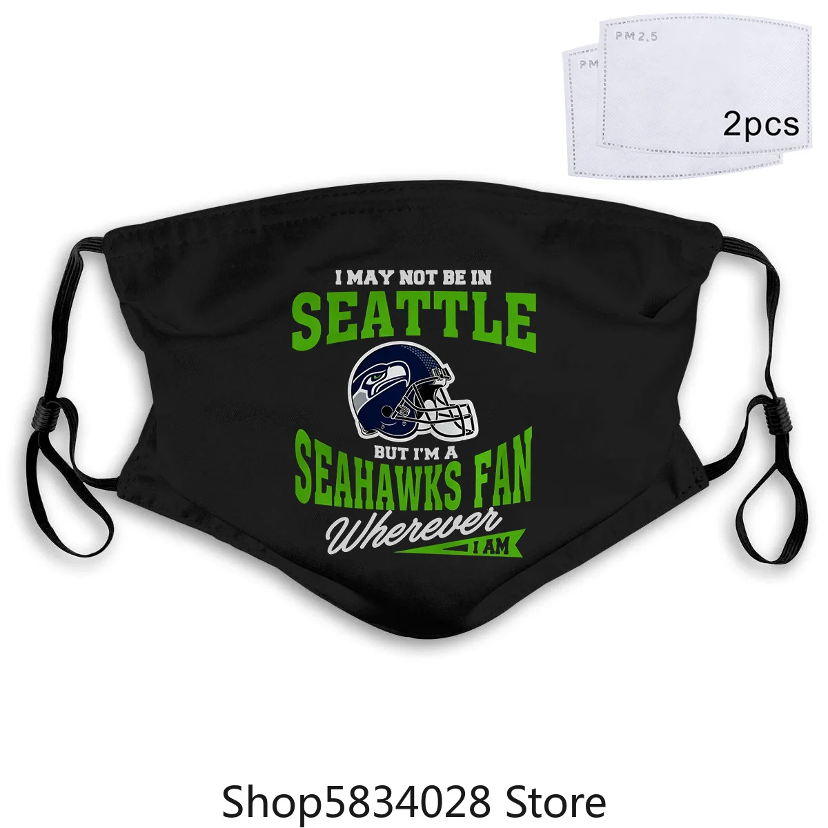 Я не могу быть в Сиэтле но я веер Seahawks где бы ни был маска | Аксессуары для одежды