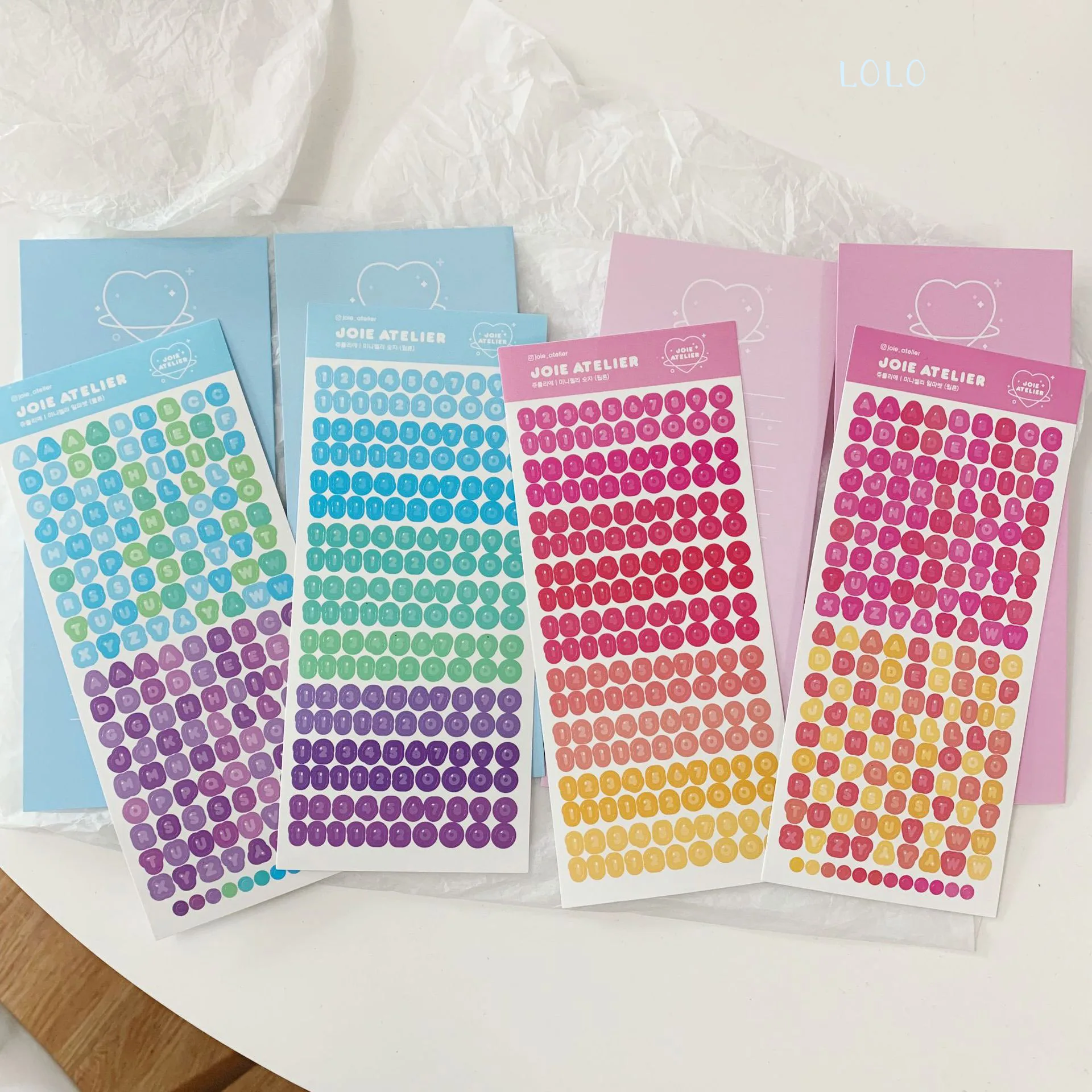 

Korean Ins Kawaii Candy Color Alphanumeric Sticker DIY Scrapbook Mobile Phone Diary Stationery Gift Decoration Sticker