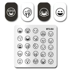 Новейший штамп для ногтей MTS004, штампы для ногтей с улыбающимся лицом, набор для маникюра, штамп для дизайна ногтей