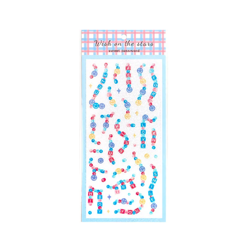 

1 Pcs Korean Diamond Pendant Laser Sticker Decoration Journal Scrapbooking Happy Plan Collage Material Stickers Shiny Stationery