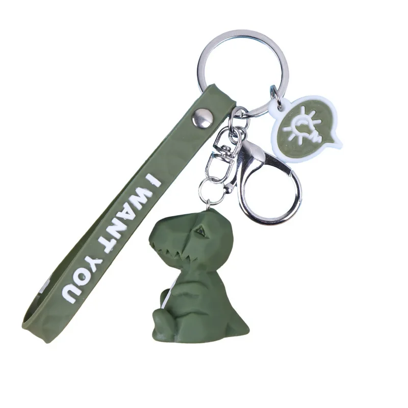 Креативный мультяшный геометрический граненый динозавр панда кукла брелок пара