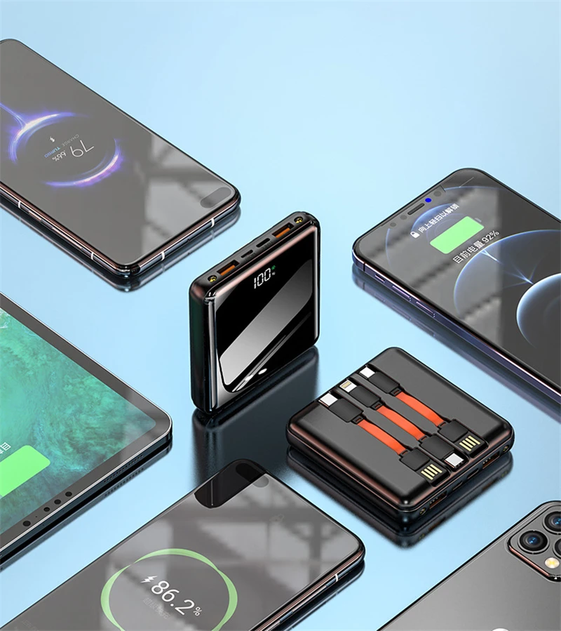Внешний аккумулятор PD 22 5 Вт для Huawei P30 P40 внешний мини-аккумулятор со встроенным
