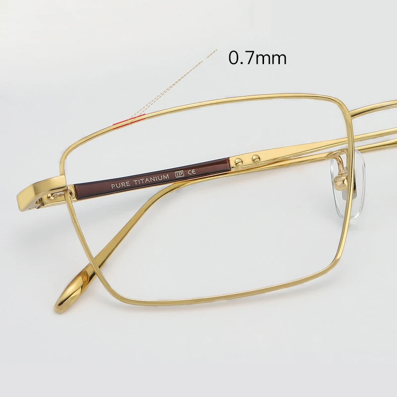 Титановая оправа для очков мужские винтажные Ретро квадратные оптические очки