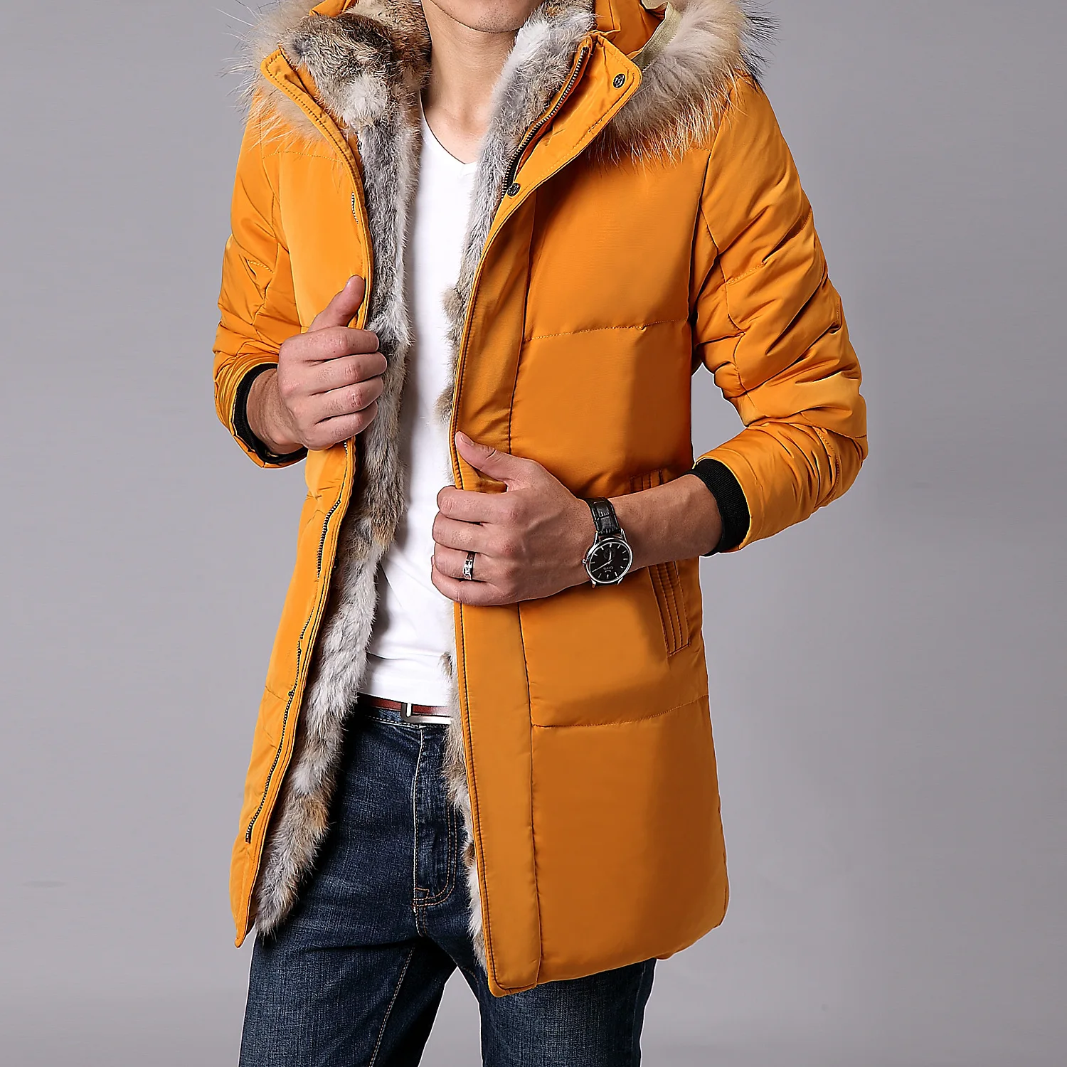 Мужской зимний пуховик 95% пуха белой утки Мужская ветровка 5XL парка для