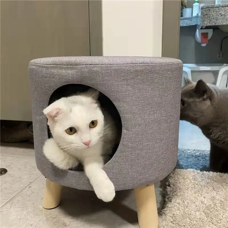

Creative Stool Cat Litter Cat Cave House Cat Villa Semi-Enclosed Into Kitty Cat Litter Teddy Dog House Pet Supplies Pet House