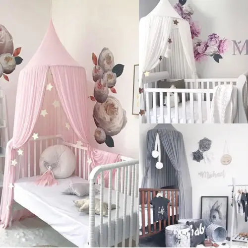 

1pc Chiffon Princess Home Small Baby Dome Snow Spinning Mosquito Net Bed Kids Canopy Bedcover Curtain Bedding Dome Tent