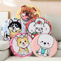 cute dog cartoon printed animal memory foam stuffing soft pillow office chair sofa floor cushion lovely home decor