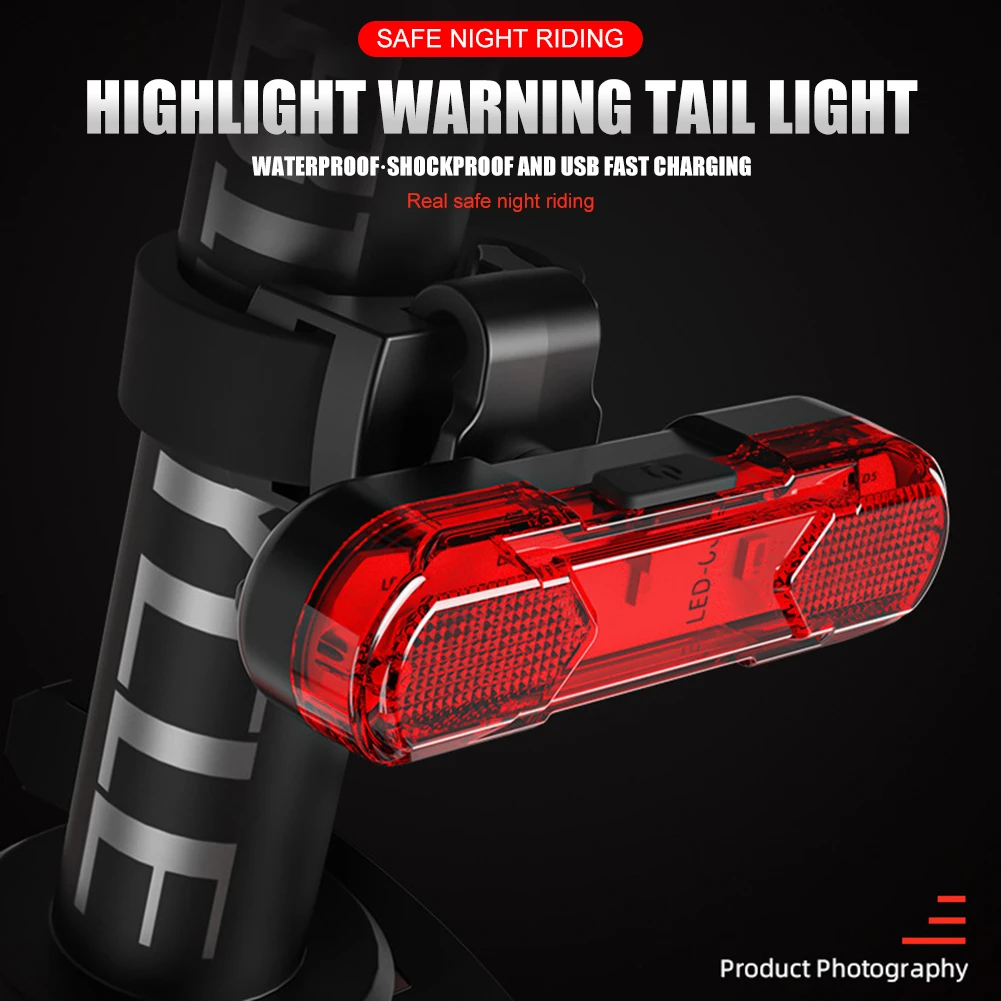 USB Rechargeable LED Sepeda Lampu Tahan Air Seatpost Sepeda Belakang Ekor Peringatan Lampu