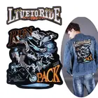 Мотоциклетные патчи с черепом, байкерские патчи с вышивкой утюгом, байкерские наклейки, нашивки для одежды с вышивкой, аксессуары для курток в стиле панк