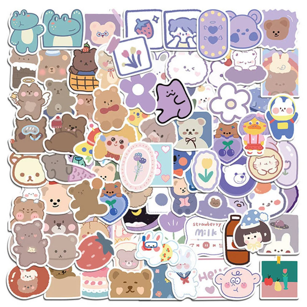 

10/30/50PCS Cute Little Fresh Girl Heart Cartoon Graffiti Waterproof Sticker Suitcase Notebook Refrigerator Skateboard Wholesale