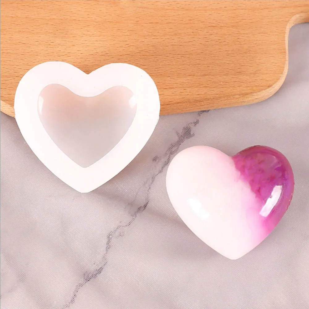 

1pcs 3D Silicone Carved Mold Stone Heart Crystal Designs Decorations Tools DIY Acrylic Nails Silicon Gel Template