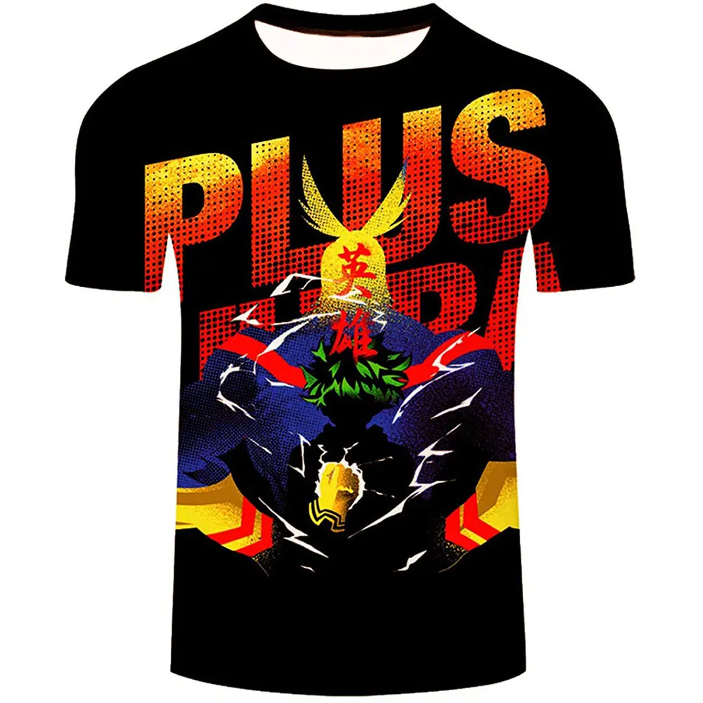 

Новинка лета 2021, футболка для мужчин и женщин с надписью «Моя геройская Академия», модная повседневная футболка с 3D принтом, одежда на бедра...