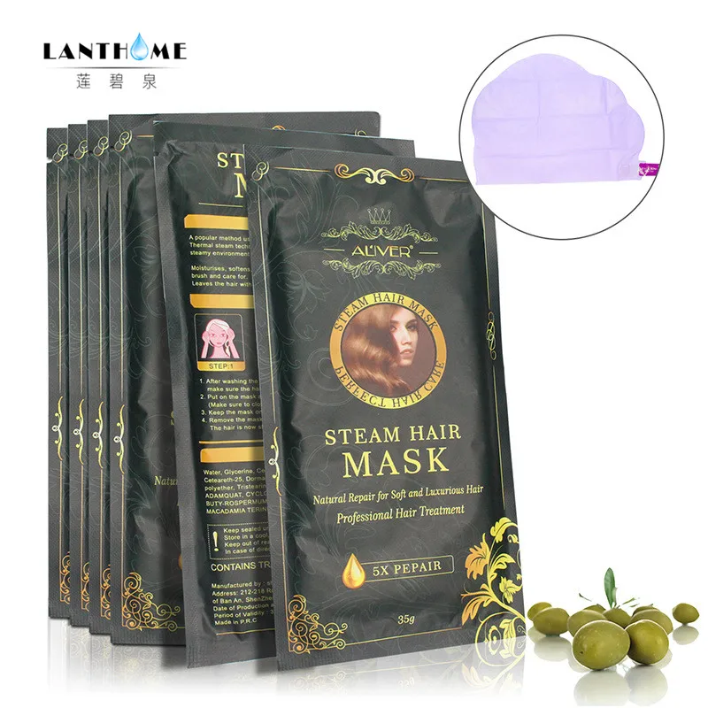 Маска для волос с автоматическим подогревом увлажняющая питающая кератином