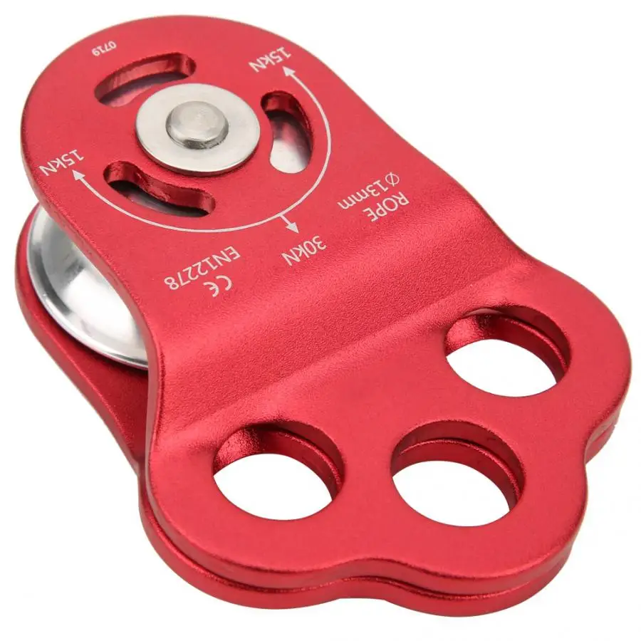 

Outdoor Rock Tree Climbing Mountaineering Crossing Transportation Three Hole Single Pulley Bearing Tools