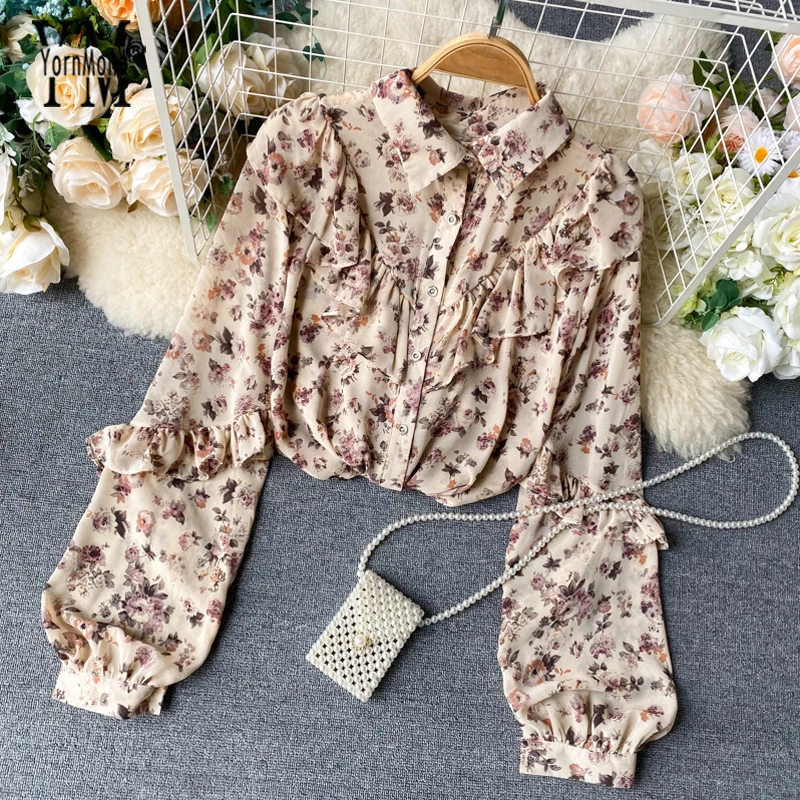 Новинка 2020 года. Элегантная женская блузка с оборками. Весенняя модная блуза