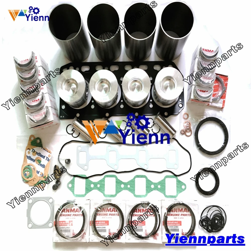 

4TNE88 4TNE88-DGD 4TNE88-RZN3 Overhaul Rebuild Kit For Yanmar Engine Z75 SK45SR SK50UR PC40MR-8 Excavator 20kW QAS20 Generator