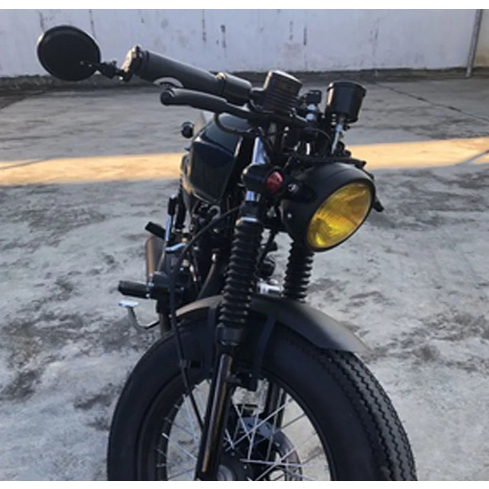 Универсальное черное зеркало заднего вида для мотоцикла в стиле ретро боковые