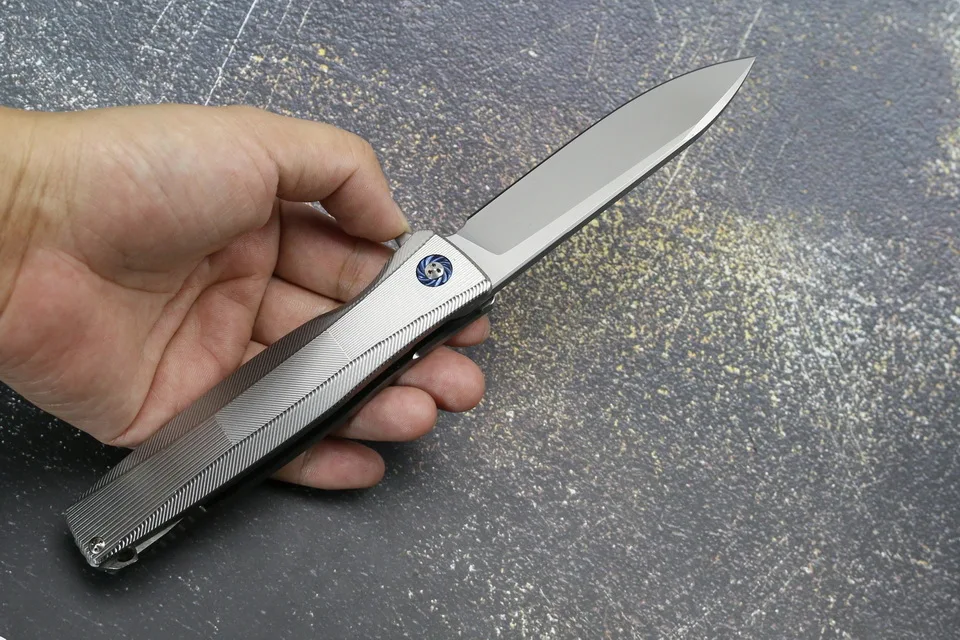 TIGEND P60 S35VN лезвие титановая ручка Флиппер Складной нож Открытый Отдых Охота Карманный фрукты Ножи EDC для выживания Инструменты