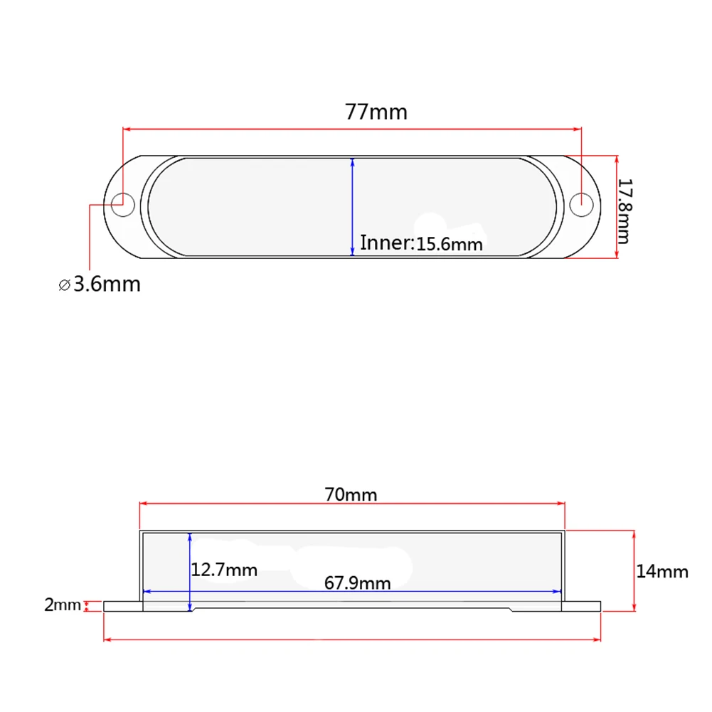 

3Pcs Sealed Single Coil Pickup Cover for ST Strat Stratorcast Electric Guitar Sealed Single Coil Pickup Cover Sealed Single Coil