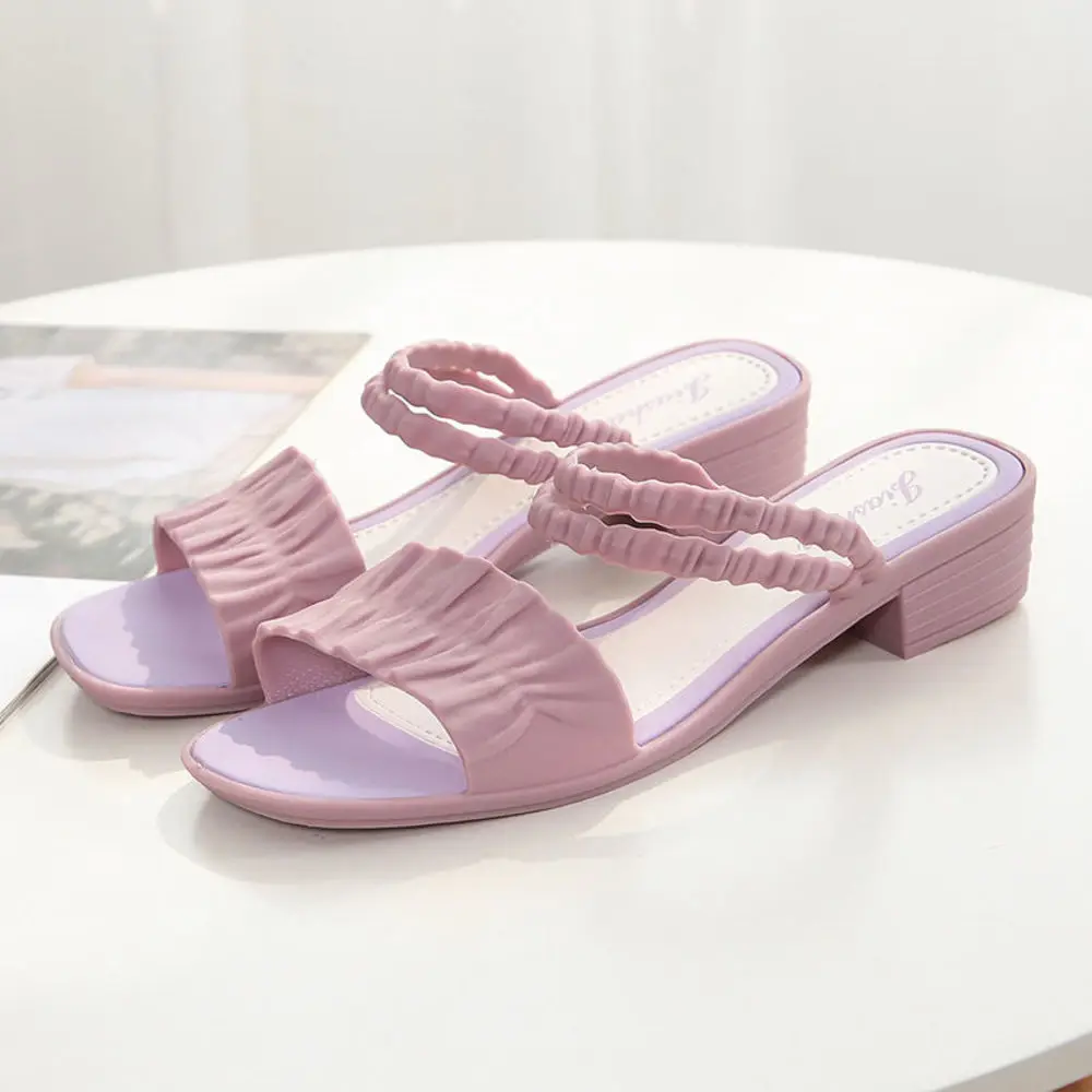 

2021 New Sandals Women Summer Fashion Outwear with Web Celebrity Two Slippers Casual Non-slip Thick Soles