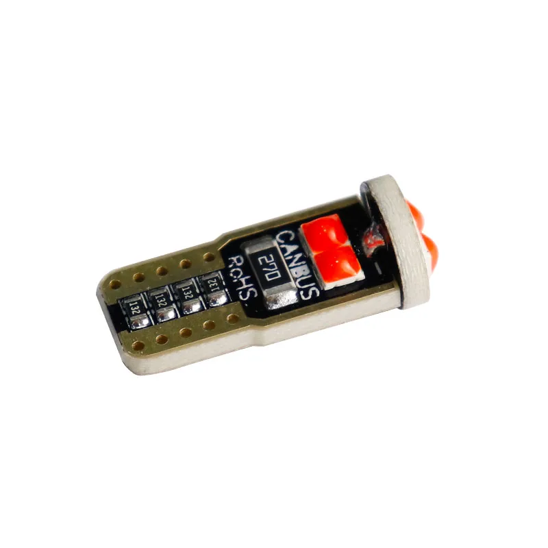 100 шт. T10 canbus 1 68 Вт 6 SMD 3030 выпуклый светодиод W5W 0 14A Стайлинг автомобиля Авто