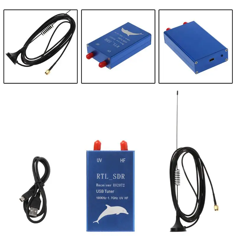 RTL.SDR USB тюнер приемник RTL2832U + R820T2 Любительское радио 100 кГц 1 7 ГГц полный диапазон