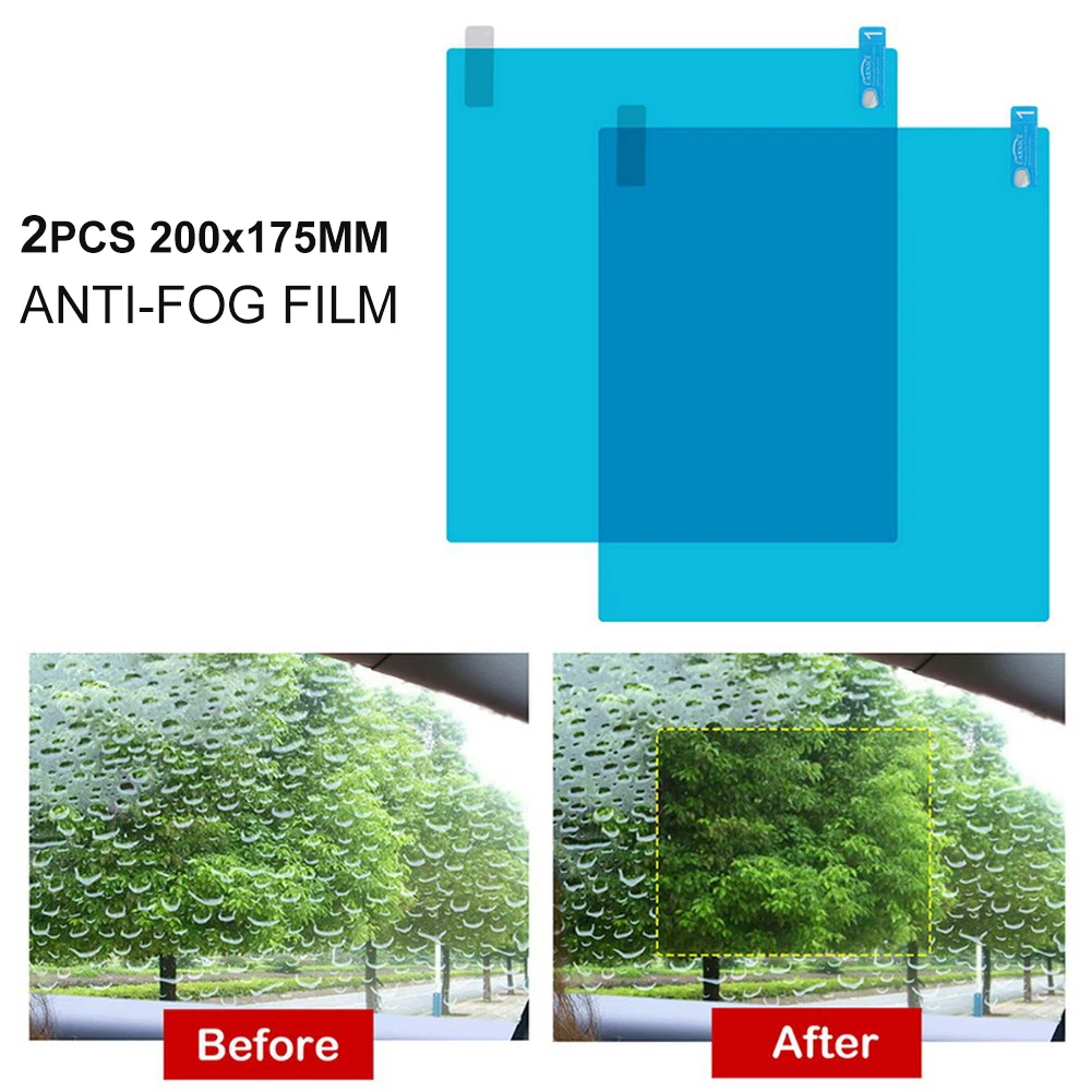 2pcs/set 175*200MM Car Window Anti Fog Film Rear Mirror Protective Rainproof Accessories | Автомобили и мотоциклы