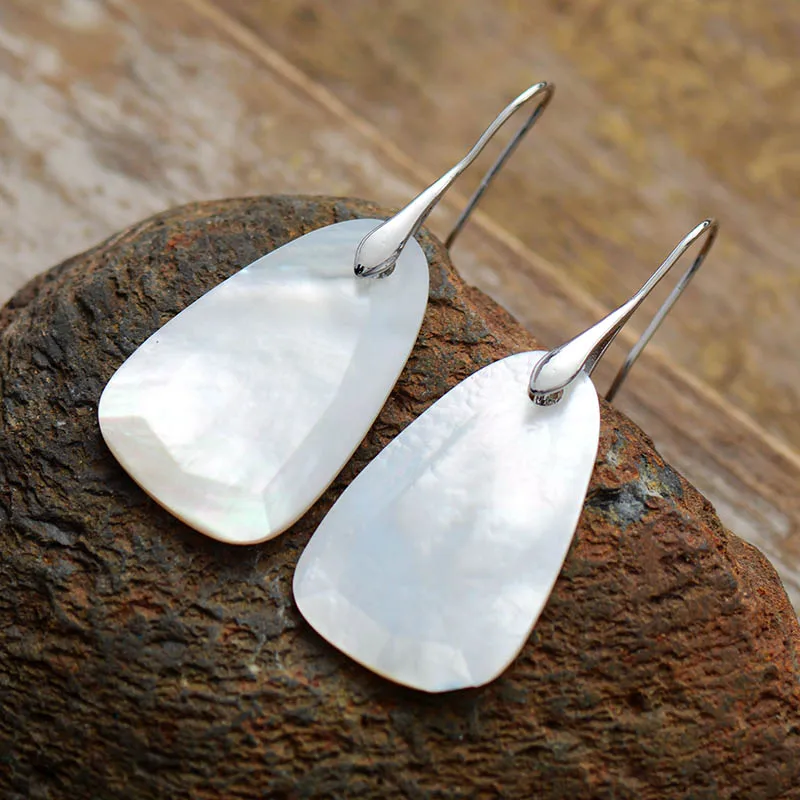 Серьги женские из натурального камня розового кварца элегантные длинные серьги |