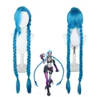 Парик для косплея Jinx из длинных синтетических волос, 120 см
