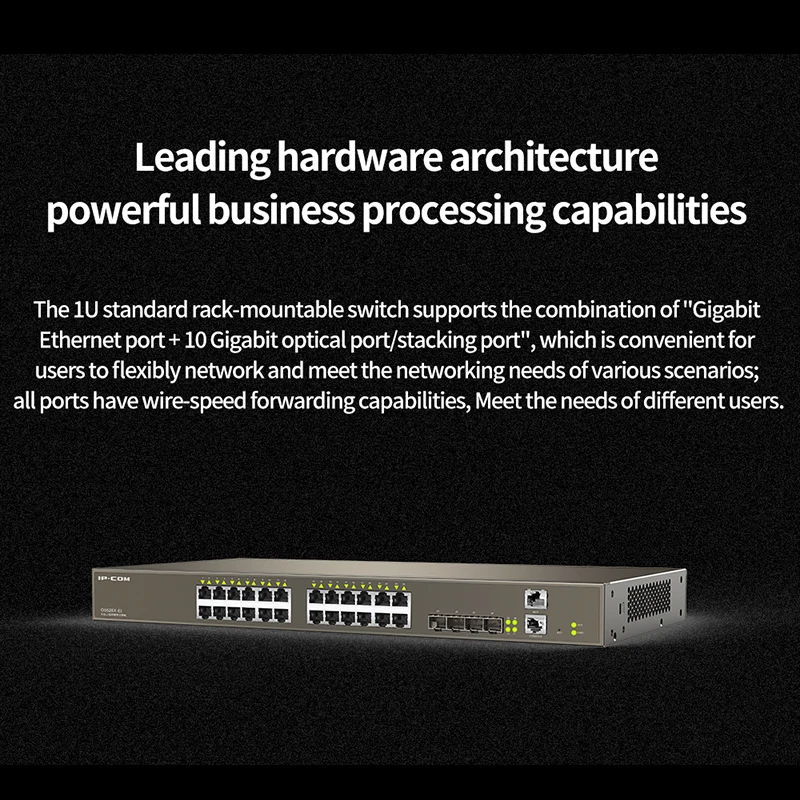 JSMAX IPCOM G5528X-EI 24*10/100/1000 Мбит/с RJ45 порты L3 управляемый сетевой Переключатель