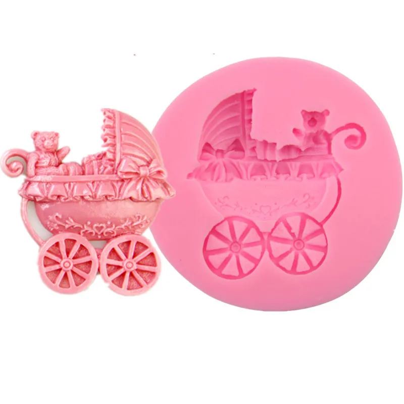 

Silicone mold for baby carriage, fondant cake, cake baking diy chocolate mold, fondant tool