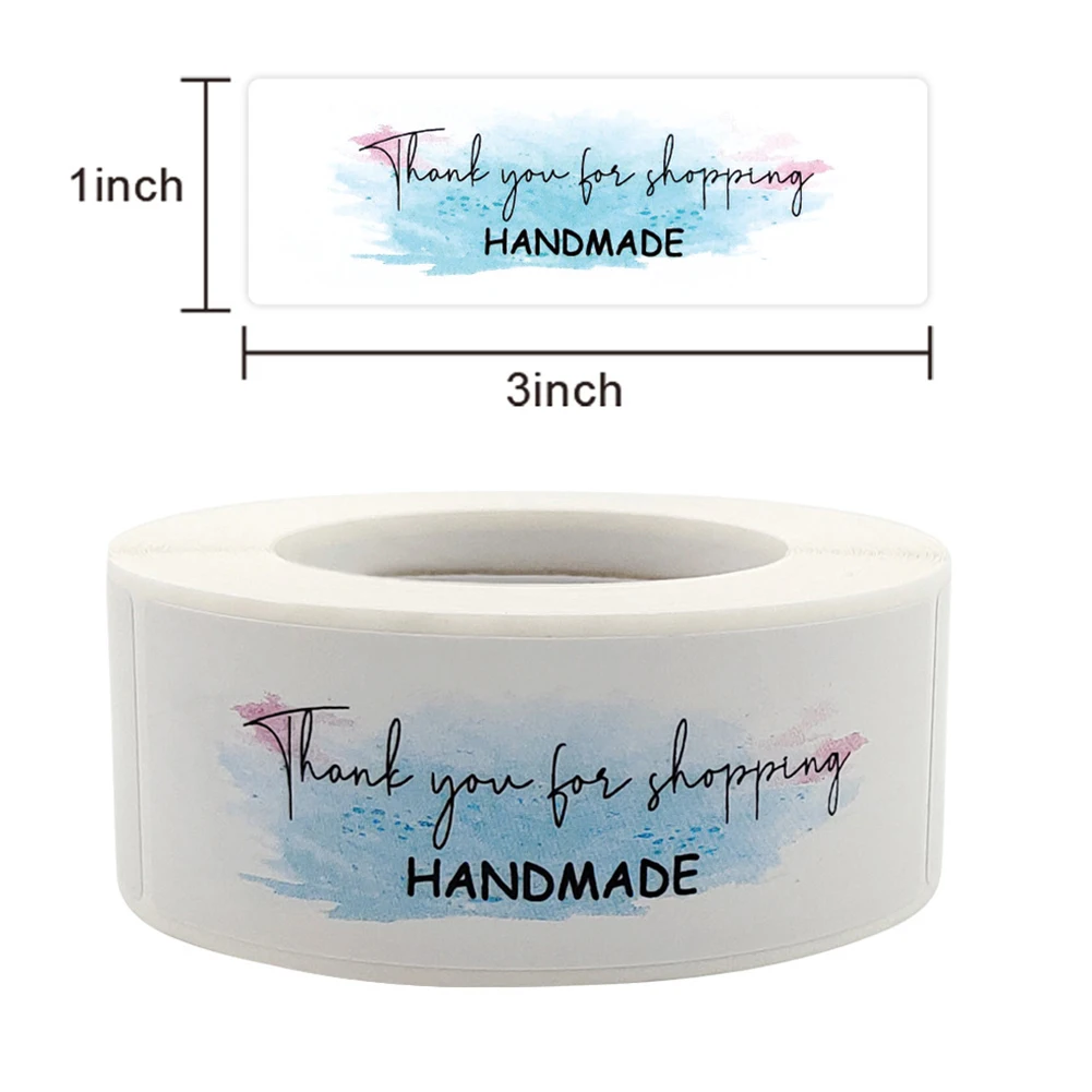 120 шт. спасибо за ваш заказ рулон наклеек Розовый Бизнес наклейки для доставки