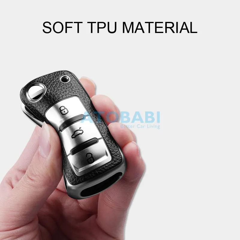ТПУ чехол для ключей от автомобиля из кожи VW Polo Golf Passat Skoda Octavia A5 Bora сиденье Jetta Ibiza