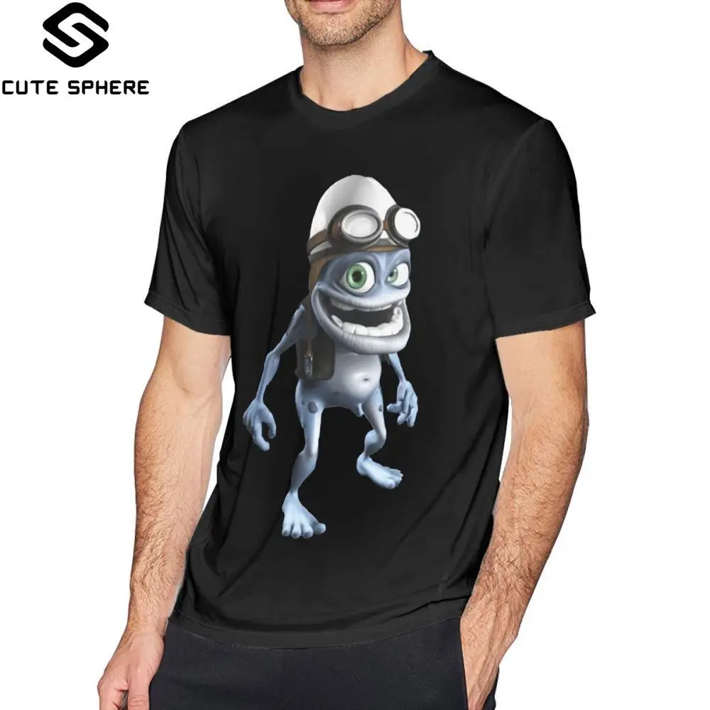 Футболка Crazy Frog футболка модная с принтом коротким рукавом потрясающая Хлопковая