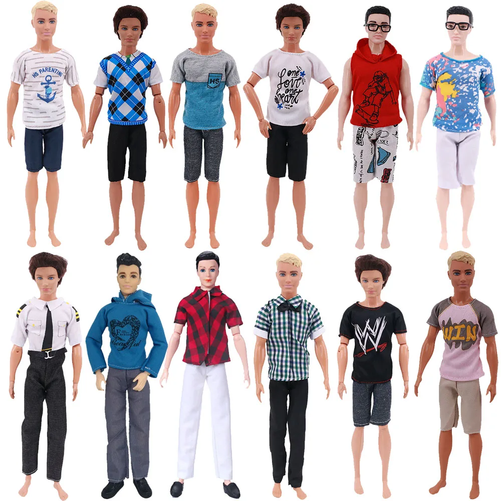 

Одежда для куклы в стиле бойфренда Кена 11,8 дюйма, 4 шт. одежды + 4 туфли, модные аксессуары, подарки для детей нашего поколения на день рождения