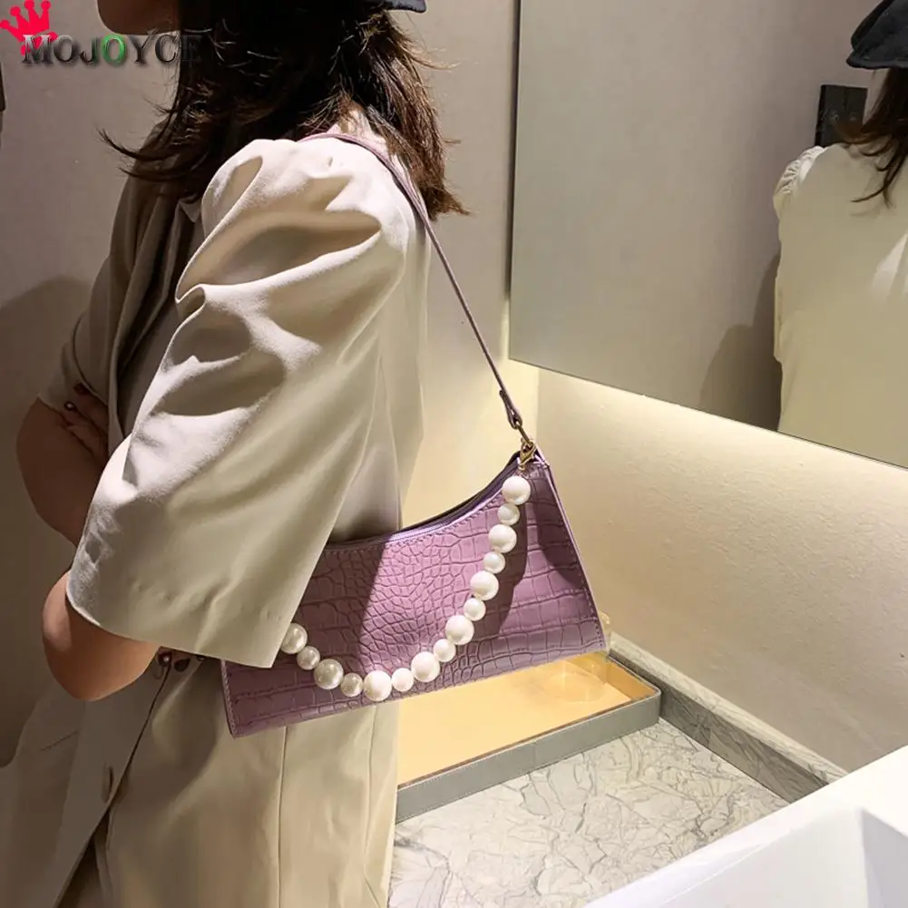 

PU Leather Pure Color Chain Tote Women Casual Shoulder Messenger Bags Purses Youth Ladies Simple Versatile Bag