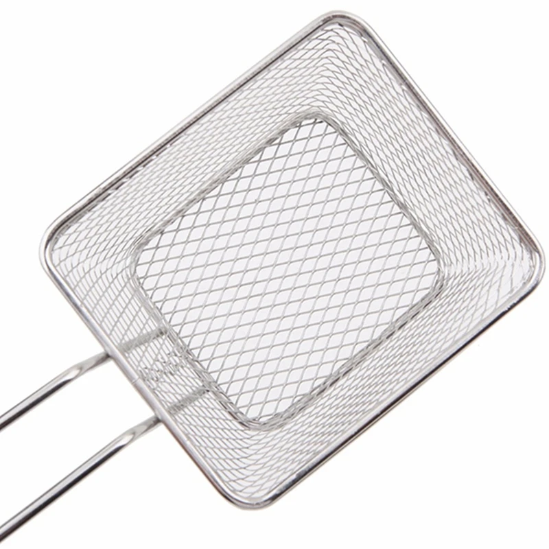 10Pcs Portable Stainless Steel Chip Mini Fry Basket Filter Fryer Kitchen Cooking Cook Colander French Fries |