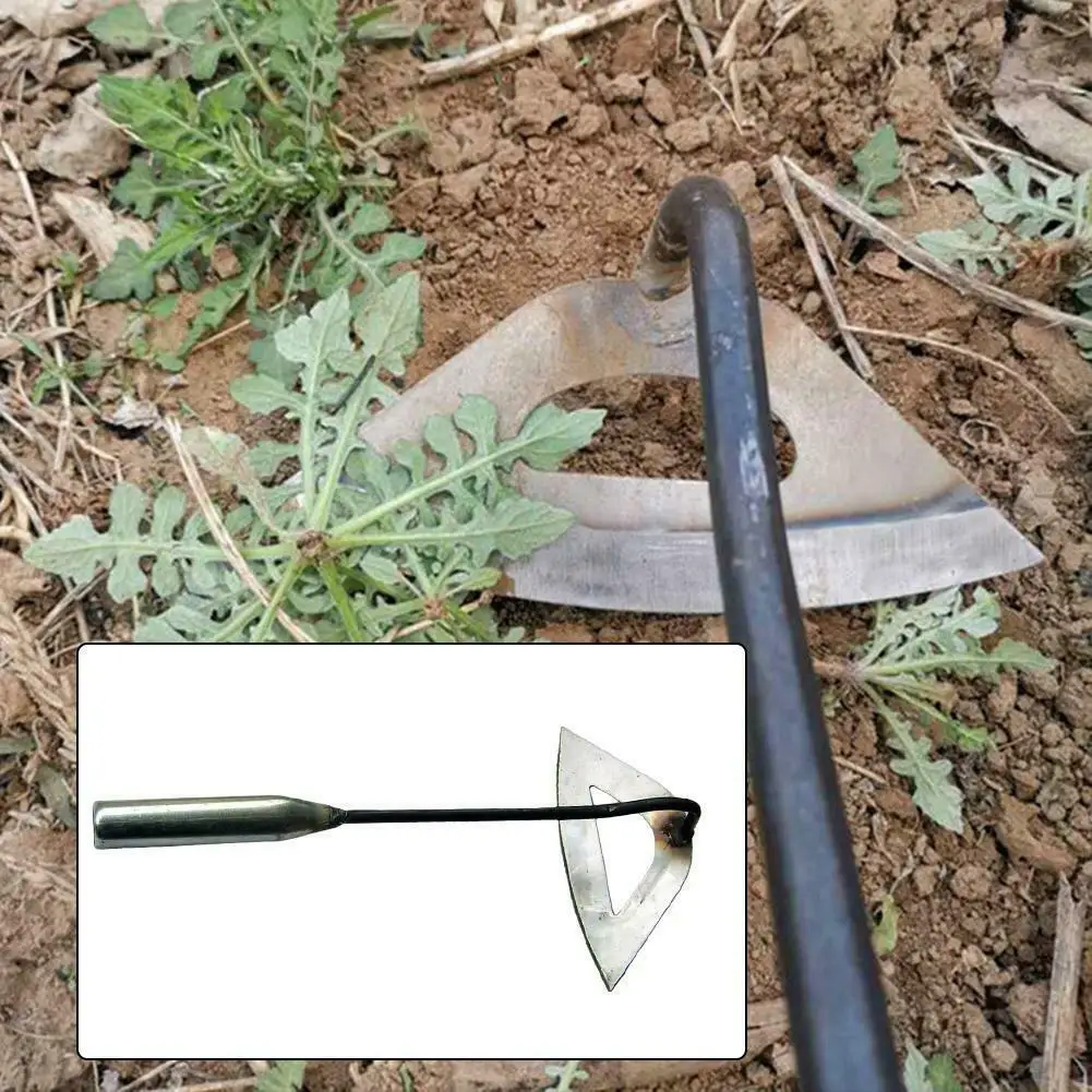 

All-steel Hardened Hollow Hoe Handheld Weeding Rake Planting Vegetable Farm Garden Tools Agriculture Tool Weeding Accessories
