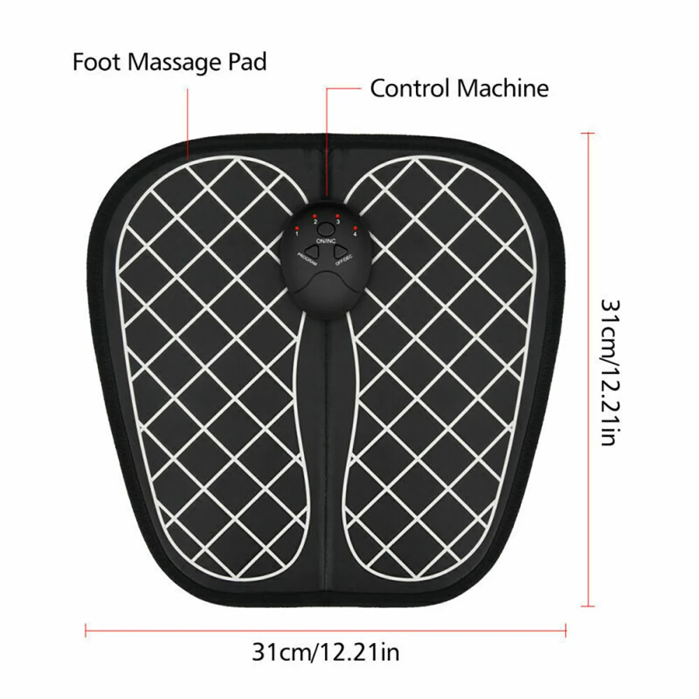 Electric EMS Foot Massager Tens Vibrator Wireless Feet Physiotherapy Pain Relief Muscle Relaxation Pedicure Tools |