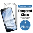 Защитное стекло с полным покрытием для iPhone 13, 12, 11 Pro Max, 3 шт.