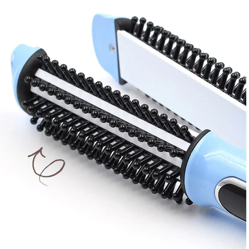 2 в 1 выпрямитель для волос Щетка антистатическая керамическая нагревательная