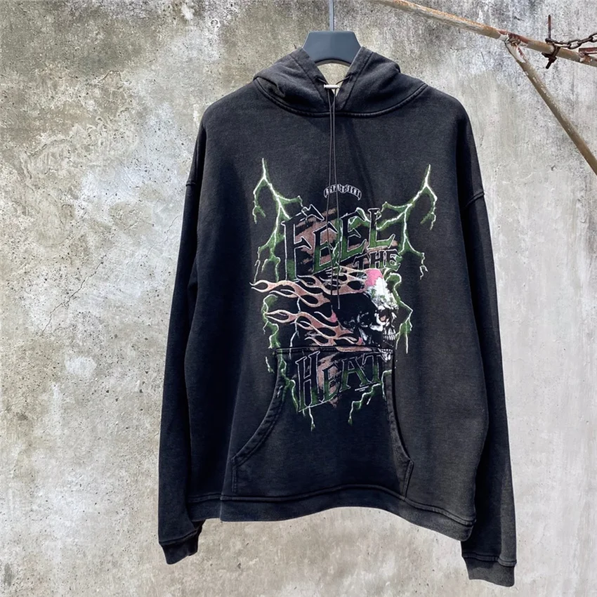 

Lightning Represent Tour Hoodie Men Women 1:1 High-Quality Feel The Heat Skull Poster Represent Sweatshirts Pullovers